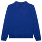 Hogan Pointelle Raglan Sleeve Sweater Polo - Indeevar Blue