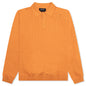 Hogan Pointelle Raglan Sleeve Sweater Polo - Jasper Orange