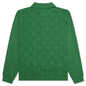 Palmer Checked L/S Sweater Polo - Augusta Green
