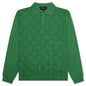 Palmer Checked L/S Sweater Polo - Augusta Green