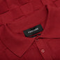 Palmer Checked L/S Sweater Polo - Sunday Red
