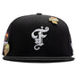 Feature x New Era Old English Scottsdale Fitted - Black/Snow Grey