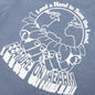 Feature x On The Arm Globe Tee - Copen Blue