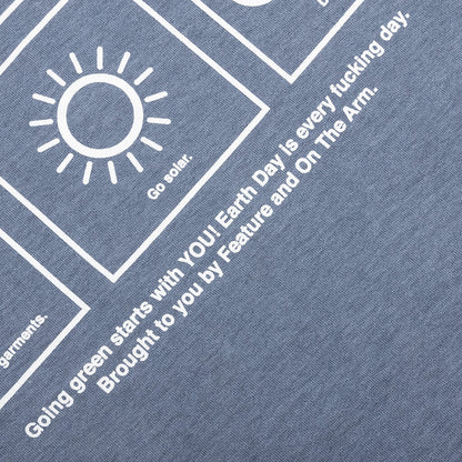 Feature x On The Arm Globe Tee - Copen Blue