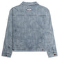 Floral Denim Jacket - Light Indigo