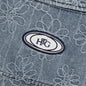 Floral Denim Jacket - Light Indigo