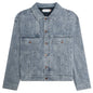 Floral Denim Jacket - Light Indigo