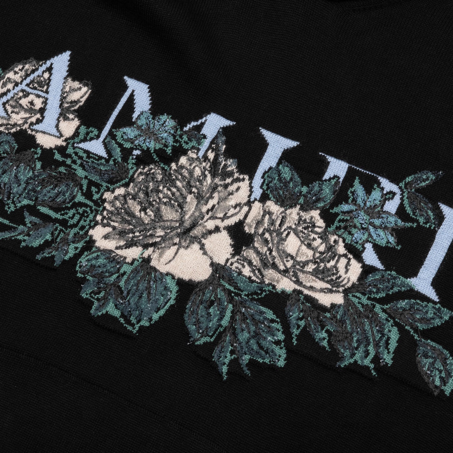 Floral Logo Hoodie - Black