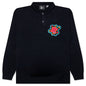 Flower Blob Knitted Polo Shirt - Midnight Blue