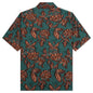 Flower Cut Cabana Shirt - Peacock Green
