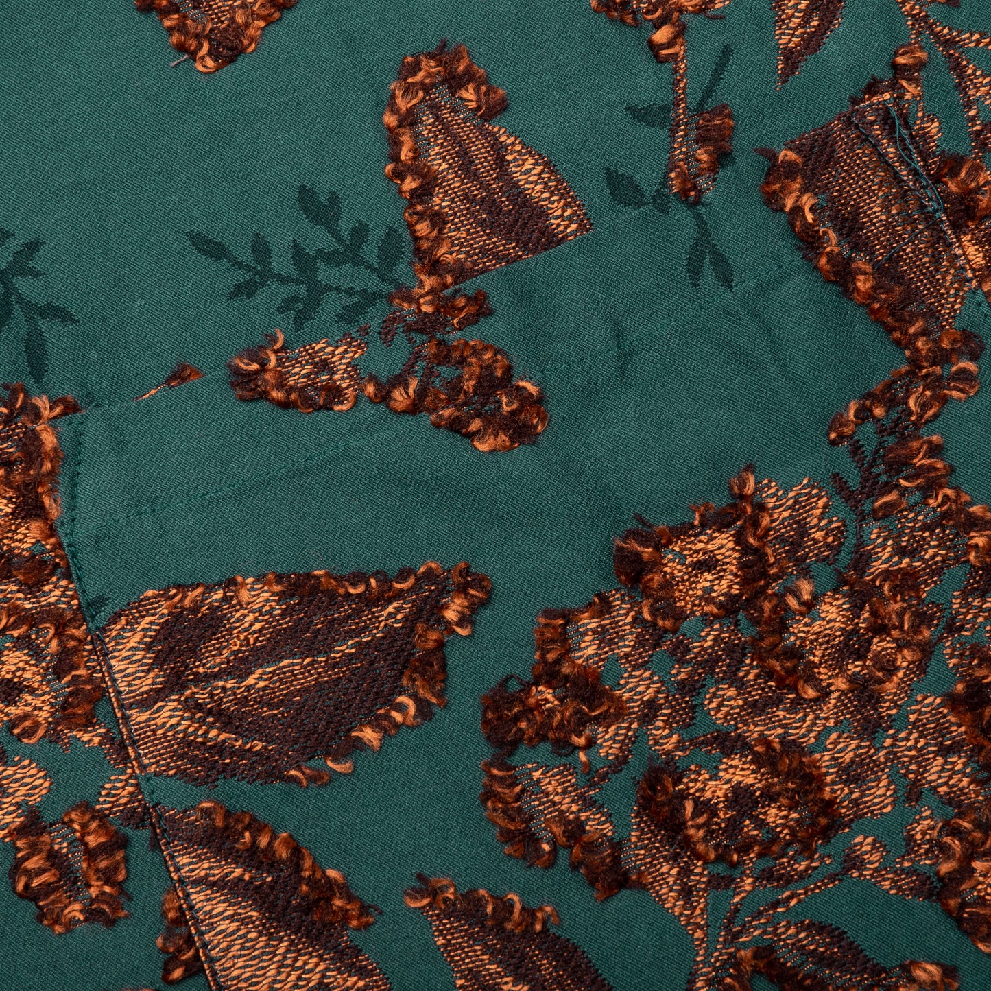 Flower Cut Cabana Shirt - Peacock Green