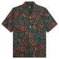 Flower Cut Cabana Shirt - Peacock Green