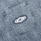Flower Denim Pant - Light Indigo