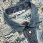 Trompe L'oeil Distressed Denim Print Button Up Fn-Mn-Shir000872 - Denim Blue