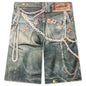 Loose Fit Denim shorts Fn-Mn-Shor000264 - Mid Blue