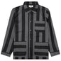 Filigree Striped Chore Jacket - Black/Grey