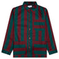 Filigree Striped Chore Jacket - Maroon/Green