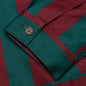 Filigree Striped Chore Jacket - Maroon/Green