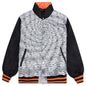 Reversible Varsity Puffer - Black/Orange