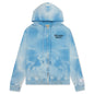 Sun Faded English Zip Hoodie - Blue
