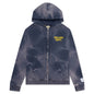 Sun Faded English Zip Hoodie - Navy