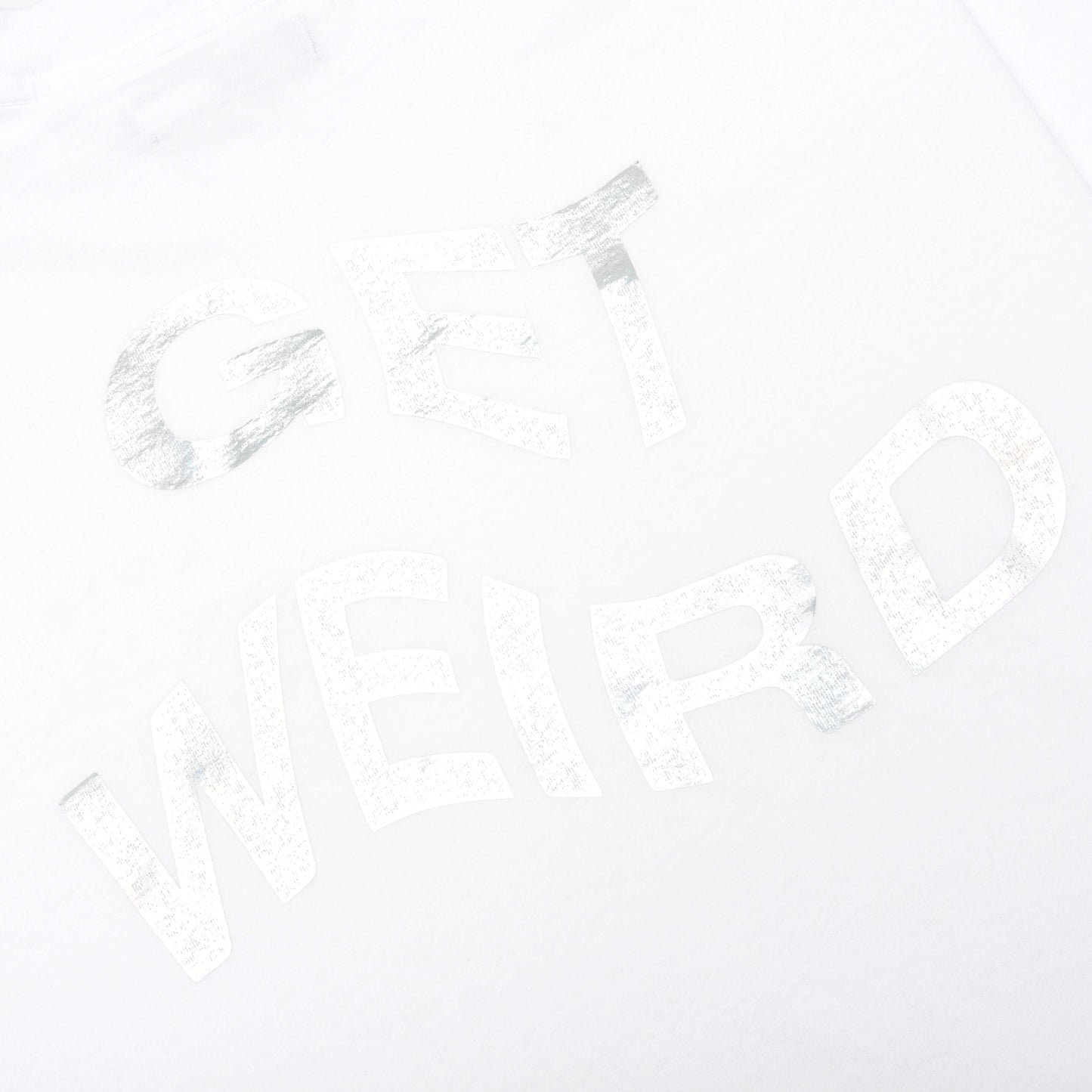 Get Weird Hologram Tee - White