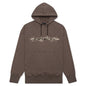 Barbed Wire Tufting Washed Hoodie - Chocolate