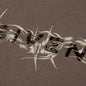 Barbed Wire Tufting Washed Hoodie - Chocolate