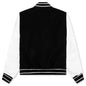 Bomber in Wool and Leather - Black/White