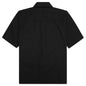 Boxy Fit Shirt w/ Hawaiian Collar - Black