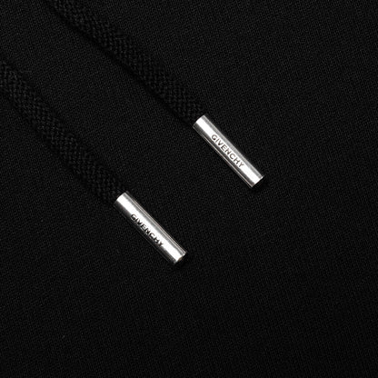 Classic Fit Hoodie w/ Reverse Print - Black