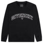 College Embroidered Slim Fit Sweatshirt - Black
