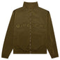 Garment Dyed Embroidered Jacket - Bottle Green