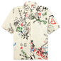 Short Sleeves Boxy Fit Zipped Shirt - Multicolored