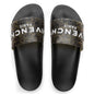 Slide Flat Sandal - Black/Yellow