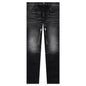 Slim Fit Denim W/ Zips - Black/White