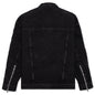 Zipped 4G Rivet Denim Jacket - Black
