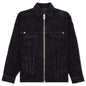 Zipped 4G Rivet Denim Jacket - Black