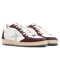Ball Star Suede Sneaker - Red Wine/White