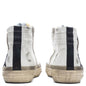 Slide Leather - White/Yellow/Black