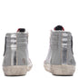 Slide Leather Sneakers - Grey/Dark Red/White/Silver