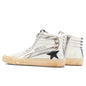 Women's Slide Leather Star - Beige/Black/Silver