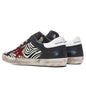 Women's Super-Star Sneakers - Black/Zebra/Red