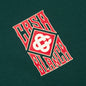 Gothic Stacked Logo Printed Hoodie - Green