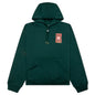 Gothic Stacked Logo Printed Hoodie - Green