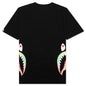 Gradation Side Shark Tee - Black