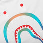 Gradation Side Shark Tee - White