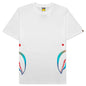 Gradation Side Shark Tee - White