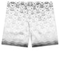 Gradient Heart Monogram Drawstring Shorts - Grey