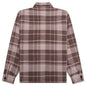 Heavy Washed Plaid Shirt - Brown